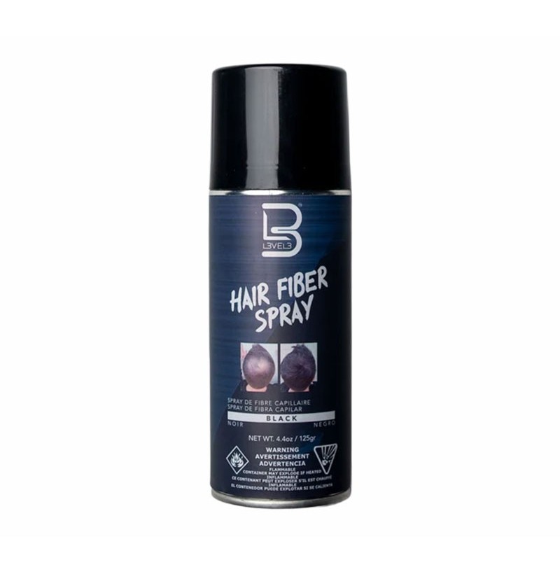 L3VEL3 Black Hair Fiber Spray 125gr